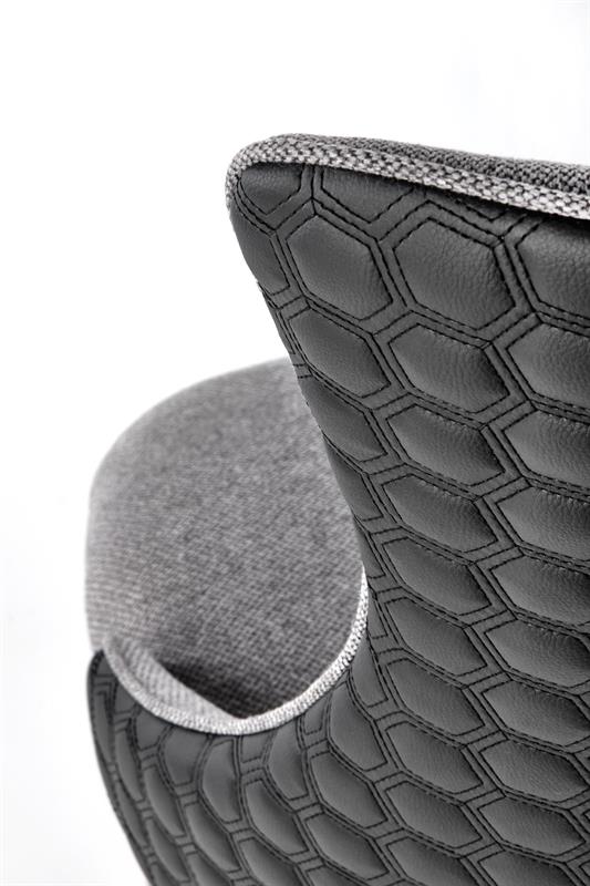 K434 stolička svetlo šedá/čierna