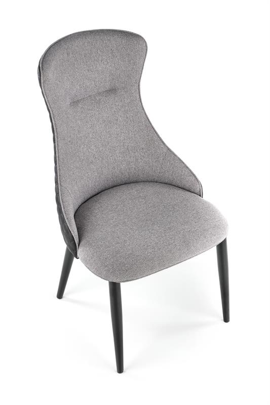 K434 stolička svetlo šedá/čierna