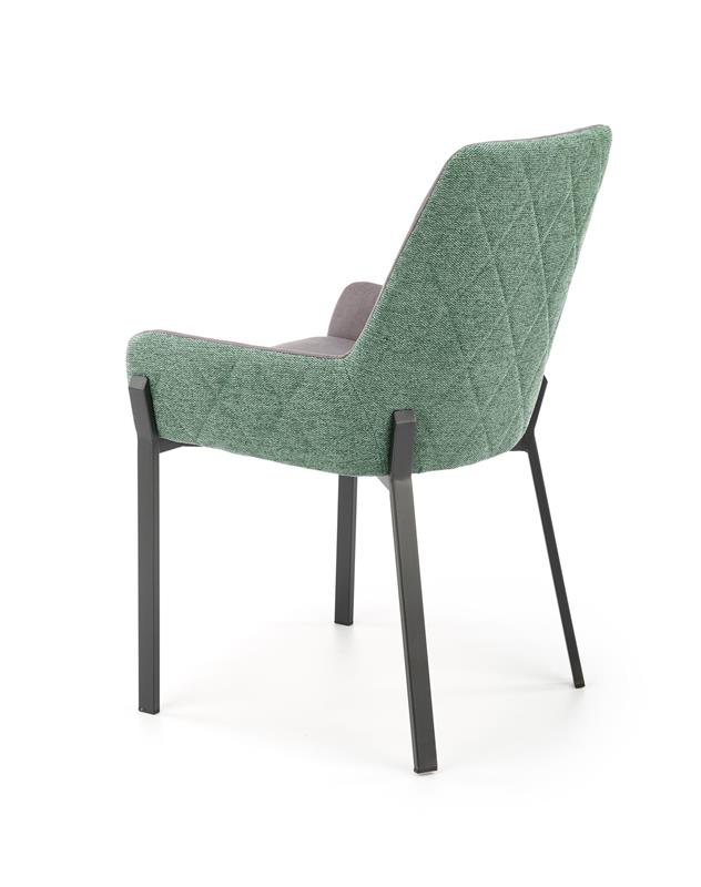 K439 stolička tmavo šedá, zelená