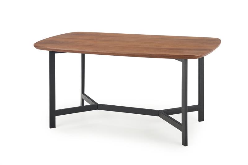 NORTON stôl, doska - orech, nohy - čierne