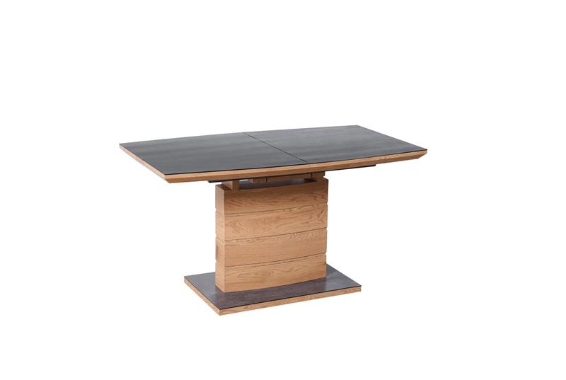 CONCORD rozkladací stôl, doska - dub zlatý / tmavo šedá, nohy - dub zlatý