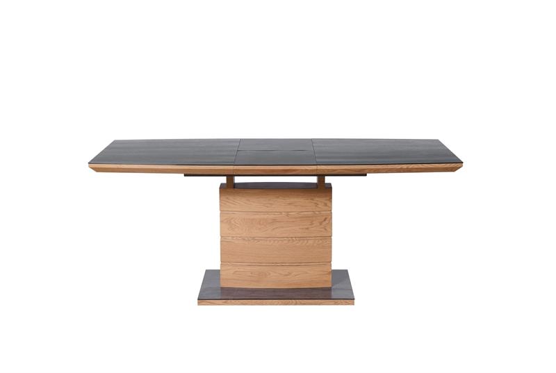 CONCORD rozkladací stôl, doska - dub zlatý / tmavo šedá, nohy - dub zlatý
