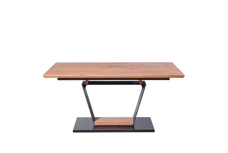 URBANO rozkladací stôl, doska - dub zlatý, nohy - čierne / dub zlatý