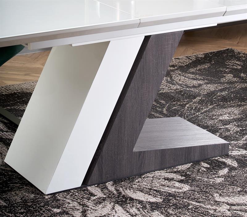 MORTIS rozkladací stôl doska -  biela, nohy - biele / tmavo šedé
