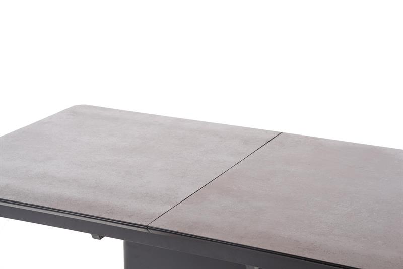 MARTIN stôl s rozkladom, doska - tmavo šedá, noha - čierna