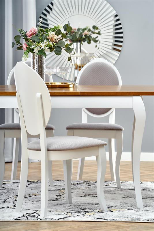 WINDSOR stôl s rozkladom 160-240x90x76 cm farba tmavý dub/biely