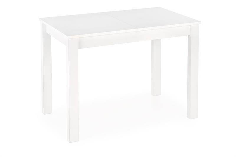 GINO stôl s rozkladom, doska - biela, nohy - biele