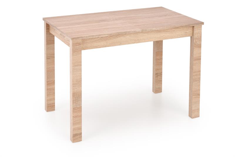 GINO stôl s rozkladom, doska - dub sonoma, nohy - dub sonoma