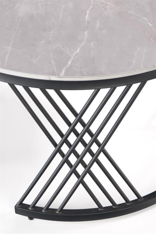 FLAMINGO zostava 2 konf. stolíkov, šedý mramor/ čierna