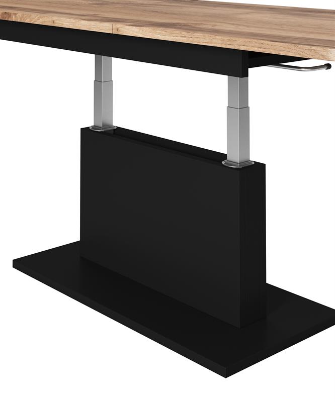 BUSETTI konferenčný stolík doska: dub wotan, nohy: čierne matné