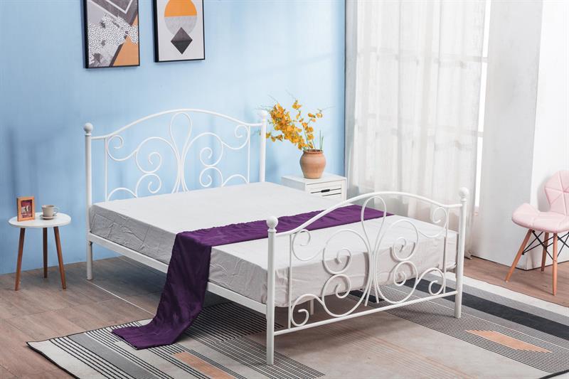 PANAMA 90 cm kovová posteľ biela