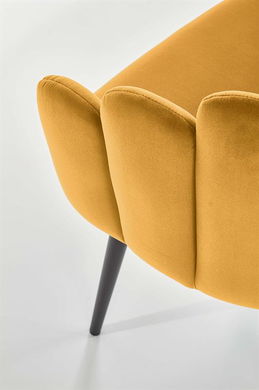 K410 jedálenská stolička horčicová velvet