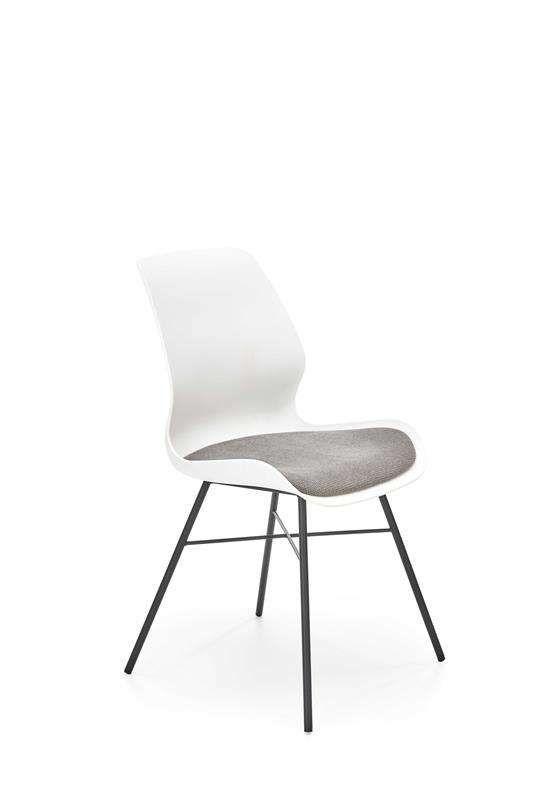 K488 jedálenská stolička biela-šedá