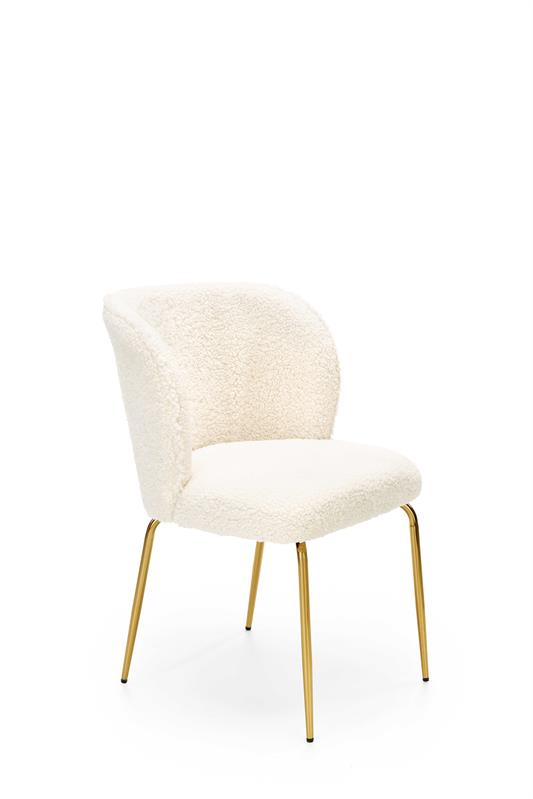 K474 jedálenská stolička krémová-zlatá