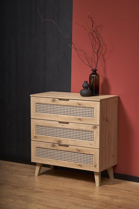 BORNEO KM-2 komoda, dub artisan/ čierny