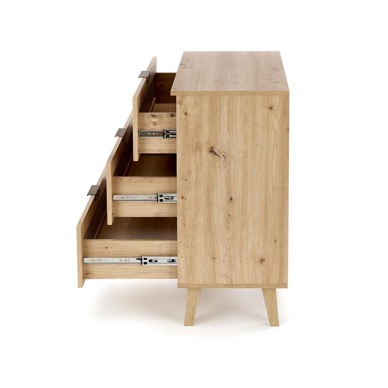 BORNEO KM-2 komoda, dub artisan/ čierny