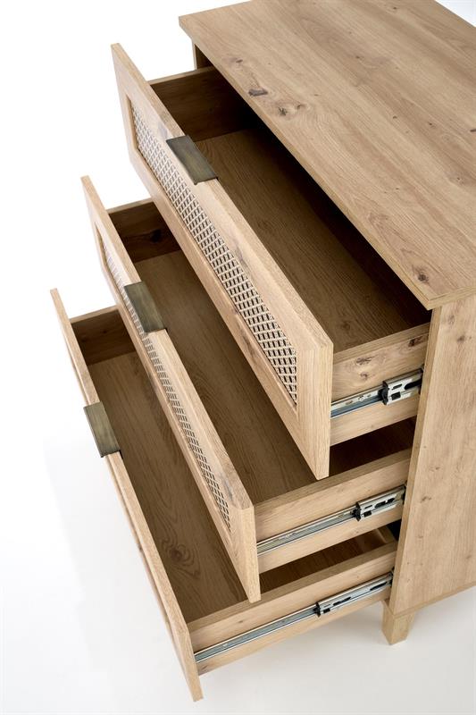 BORNEO KM-2 komoda, dub artisan/ čierny