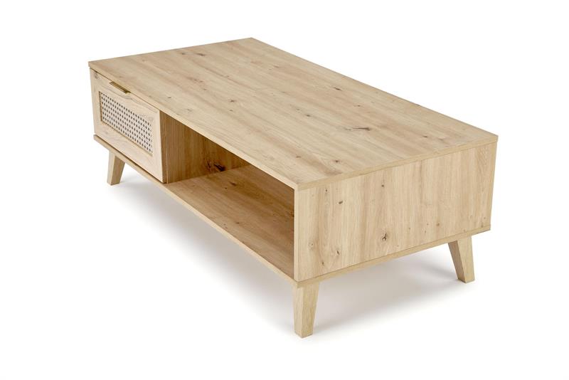 BORNEO LAW-1 stolík, 50/34/52cm, dub artisan/čierna