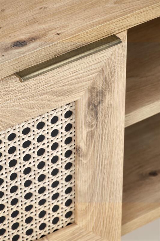 BORNEO RTV-1 stolík, 50/34/52cm, dub artisan/čierna