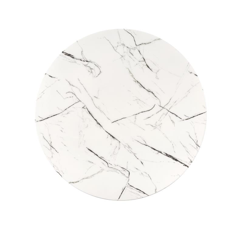 RAYMOND 2 stôl, doska - biely mramor, nohy - zlaté