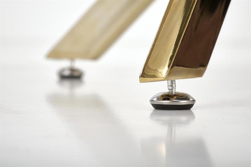 RAYMOND 2 stôl, doska - biely mramor, nohy - zlaté