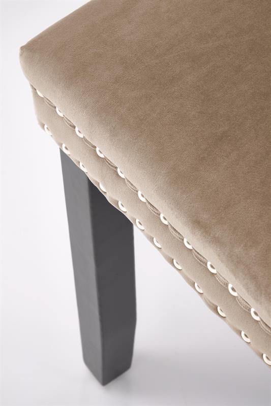 ALDA jedálenská stolička, masívne drevo/látka velvet, béžová