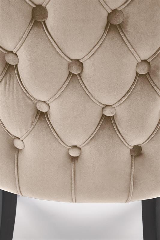 ALDA jedálenská stolička, masívne drevo/látka velvet, béžová