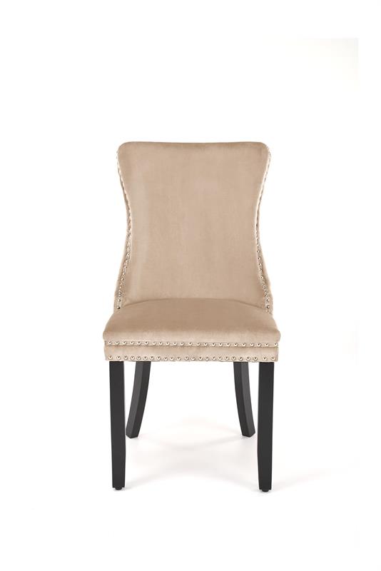ALDA jedálenská stolička, masívne drevo/látka velvet, béžová