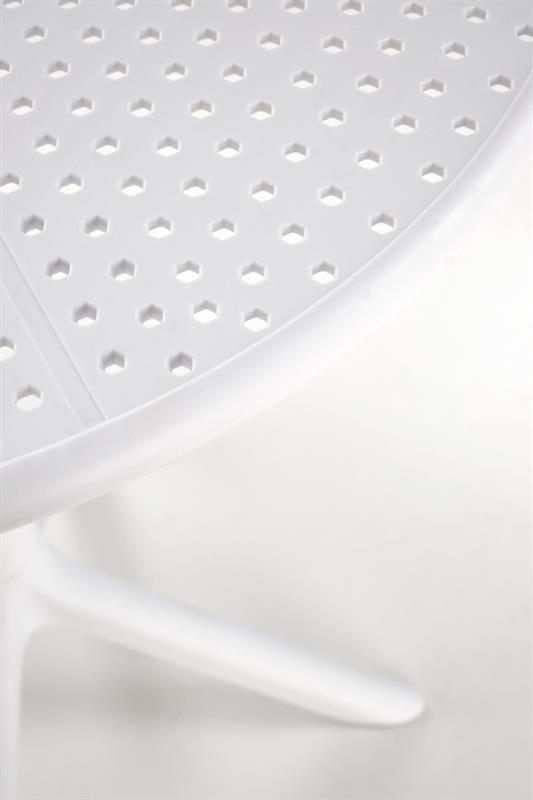 CALVO stolík terasový okrúhly 60/72 cm plast farba biela