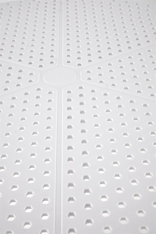 CALVO stolík terasový okrúhly 60/72 cm plast farba biela