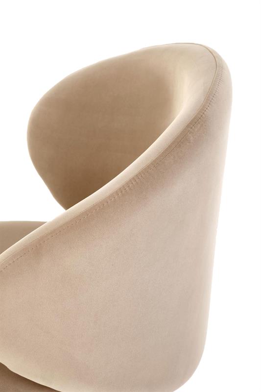 HOKER H121 barová stolička,látka velvet MAVEL#38 béžová/čierna