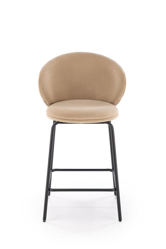 HOKER H121 barová stolička,látka velvet MAVEL#38 béžová/čierna