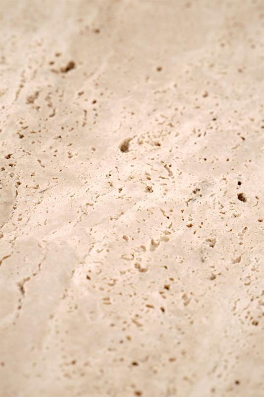 TRAVERSO konferenčný stolík,40/45cm,kameň travertín/oceľ,travertín/bie