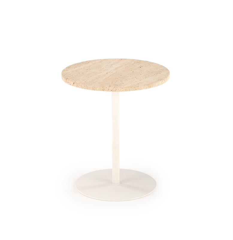 TRAVERSO S konferenčný stolík, travertín/biely