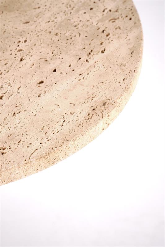 TRAVERSO S konferenčný stolík, travertín/biely