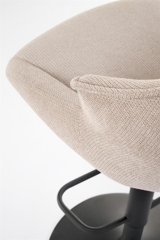 HOKER H122 barová stolička,látka velvet VARDO#28 béžová/čierna