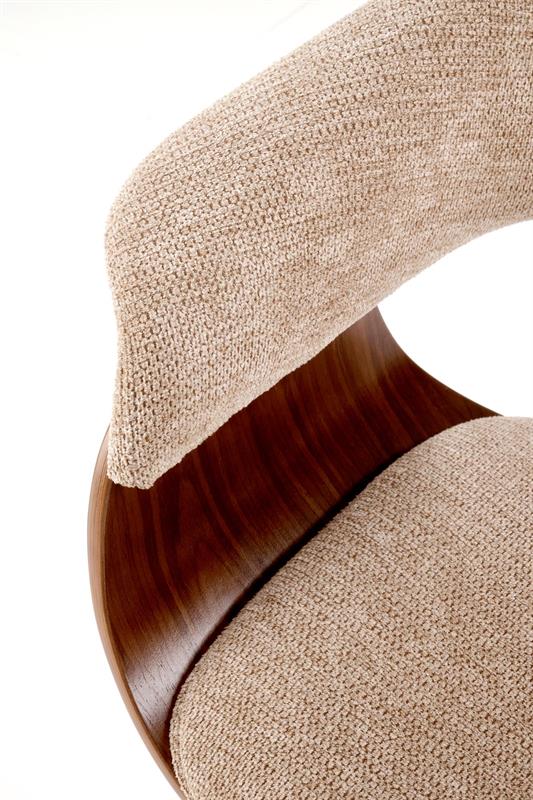 K545 jedálenská stolička,látka ARAGON/drevo, orechová/béžová ARAGON#14