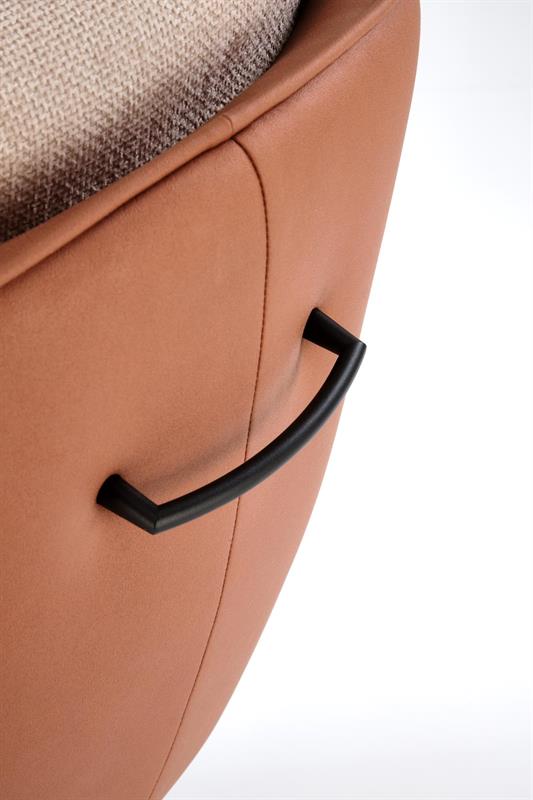 K554 jedálenská stolička otočná, látka velvet, hnedá/béžová