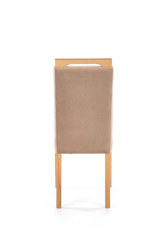CLARION jedálenská stolička,drevo dub medový/látka bledohnedá MONOLITH09