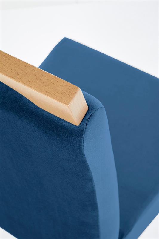 CLARION stolička jedálenská, drevo dub medový/látka modrá MONOLITH77