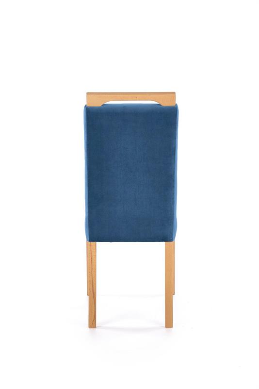 CLARION stolička jedálenská, drevo dub medový/látka modrá MONOLITH77