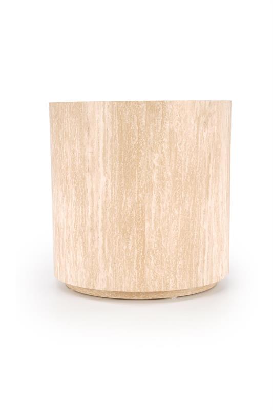 TRAVERTINO S konferenčný stolík okrúhly,45/45/45cm, dyhovaná MDF, travertín