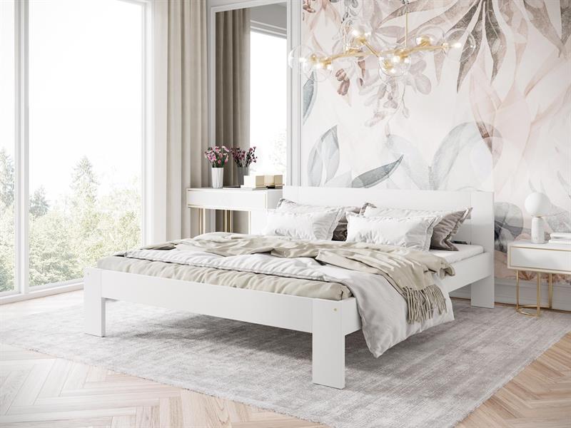 MATILDA 160cm posteľ, buk masív, biela