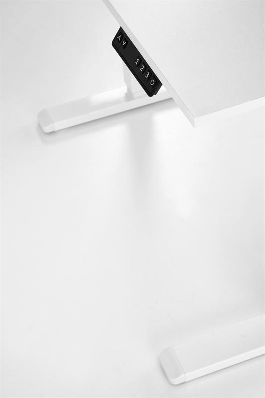 B-53 písací stolík, nastav.výška, drevo-melamín/kov, biely