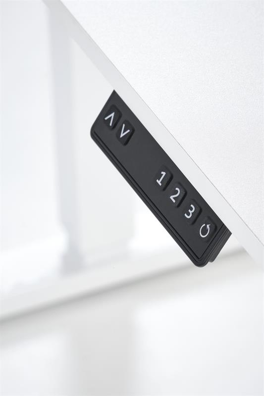 B-53 písací stolík, nastav.výška, drevo-melamín/kov, biely