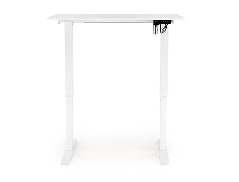 B-53 písací stolík, nastav.výška, drevo-melamín/kov, biely