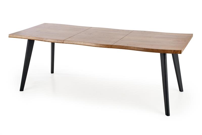 Jedálenský stôl DICKSON – 120/180 cm – dub / čierny kov