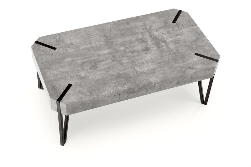 EMILY konferenčný stolík beton / čierny