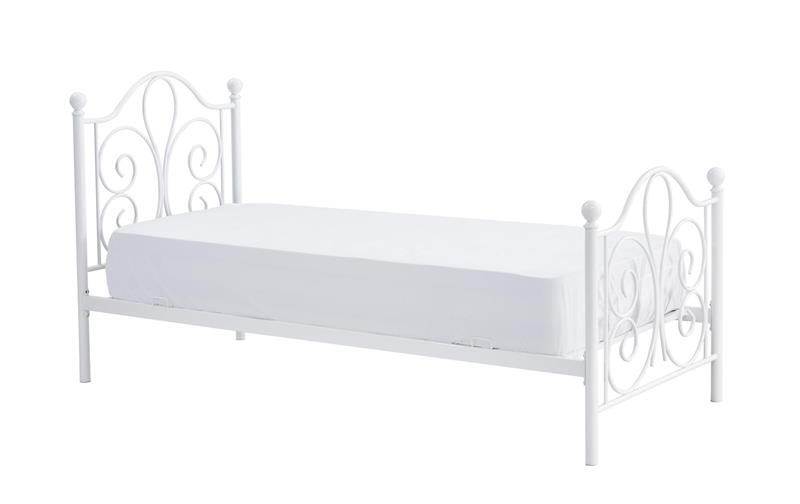 PANAMA 90 cm kovová posteľ biela