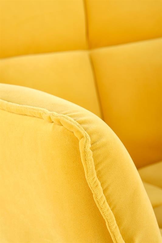 BELTON relaxačné kreslo žlté